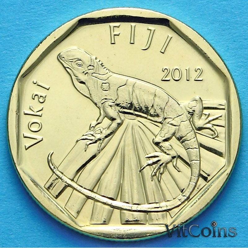 Монета Фиджи 1 доллар 2012 год.