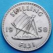 Монета Фиджи 1 шиллинг 1958 год.