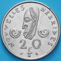 Новые Гебриды 20 франков 1967 год.