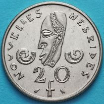 Новые Гебриды 20 франков 1970 год.