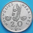 Монета Новые Гебриды 20 франков 1973 год.