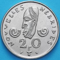 Новые Гебриды 20 франков 1973 год.