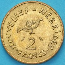 Новые Гебриды 2 франка 1973 год.