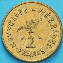 Новые Гебриды 2 франка 1970 год.