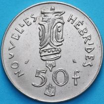 Новые Гебриды 50 франков 1972 год.