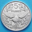 Монета Новой Каледонии 5 франков 1990 год.