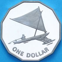 Кирибати 1 доллар 1979 год. Парусное судно проа. Пруф