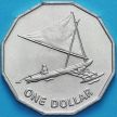 Монета Кирибати 1 доллар 1979 год. Парусное судно проа.