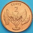 Монета Кирибати 2 цента 1979 год. Алоказия.