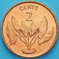 Кирибати 2 цента 1979 год. Алоказия.