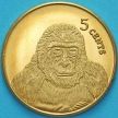 Монета Кирибати 5 центов 2003 год. Горилла