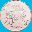 Монета Кокосовые острова 20 центов 2004 год. Крылатка