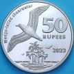 Монета Кокосовые острова 50 рупий 2023 год. Клинохвостый буревестник