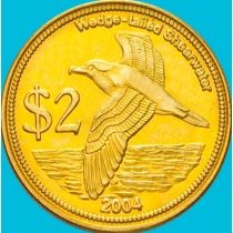 Кокосовые острова 2 доллара 2004 год. Клинохвостый буревестник