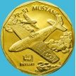 Монета Маршалловы острова 10 долларов 1991 год.  P-51 Mustang