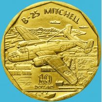Маршалловы острова 10 долларов 1991 год. North American B-25 Mitchell