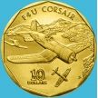 Монета Маршалловы острова 10 долларов 1991 год. Chance Vought F4U Corsair