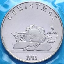 Маршалловы острова 5 долларов 1995 год. Рождество