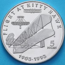 Маршалловы острова 5 долларов 1993 год. Китти Хок