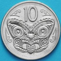 Новая Зеландия 10 центов 1975-1985 год. Маска Маори.