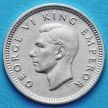 Монета Новой Зеландии 3 пенса 1937 год. Серебро.