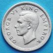 Монета Новой Зеландии 3 пенса 1942 год. Серебро.