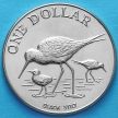 Монеты Новой Зеландии 1 доллар 1985 год. Чёрный ходулочник.
