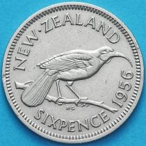 Новая Зеландия 6 пенсов 1956 год. Гуйя.
