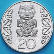 Монета Новая Зеландия 20 центов 1991 год. BU