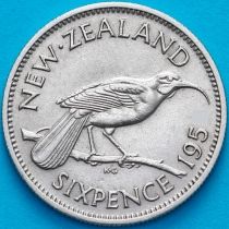 Новая Зеландия 6 пенсов 1953 год. Гуйя.