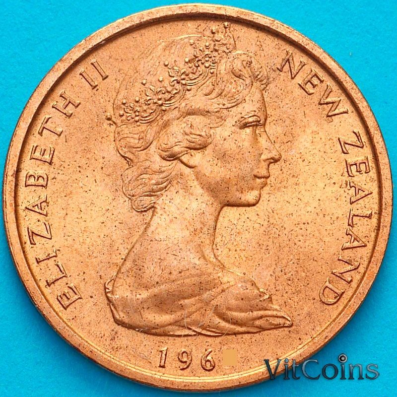 Монета Новая Зеландия 1 цент 1968 год. BU