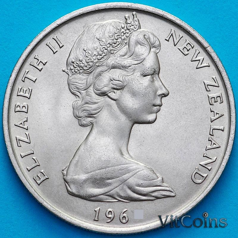 Монета Новая Зеландия 1 шиллинг 1968 год. BU