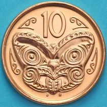 Новая Зеландия 10 центов 2007 год. Маска Маори.