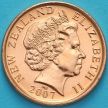 Монета Новая Зеландия 10 центов 2007 год. Маска Маори.