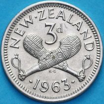 Новая Зеландия 3 пенса 1963 год. 