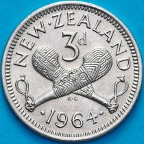 Новая Зеландия 3 пенса 1964 год. 