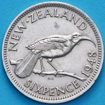 Новая Зеландия 6 пенсов 1948 год. Гуйя.
