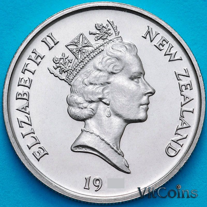 Монета Новая Зеландия 10 центов 1989 год. BU