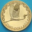 Монета Новая Зеландия 2 доллара 2005 год. Белая цапля. BU
