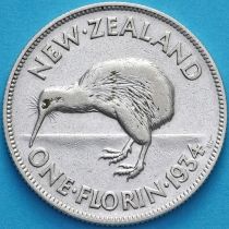Новая Зеландия 1 флорин 1934 год. Георг V. Серебро