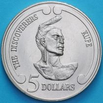 Новая Зеландия 5 долларов 1992 год. Купе