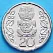 Монета Новая Зеландия 20 центов 2008 год. Божество Маори.