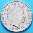 Монета Новая Зеландия 5 долларов 2009 год. Попугай какапо.