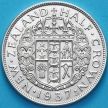 Монета Новая Зеландия 1/2 кроны 1937 год. Серебро.