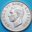 Монета Новой Зеландии 1/2 кроны 1943 год. Серебро.