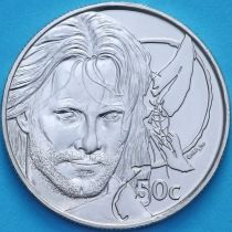 Новая Зеландия 50 центов 2003 год. Властелин колец. Арагорн 