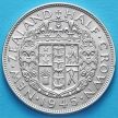 Монета Новой Зеландии 1/2 кроны 1945 год. Серебро.