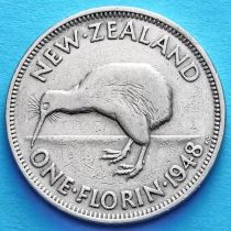Новая Зеландия 1 флорин 1948 год.
