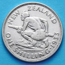 Новая Зеландия 1 шиллинг 1933 год. Серебро.
