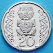 Монета Новая Зеландия 20 центов 2014 год. Божество Маори.